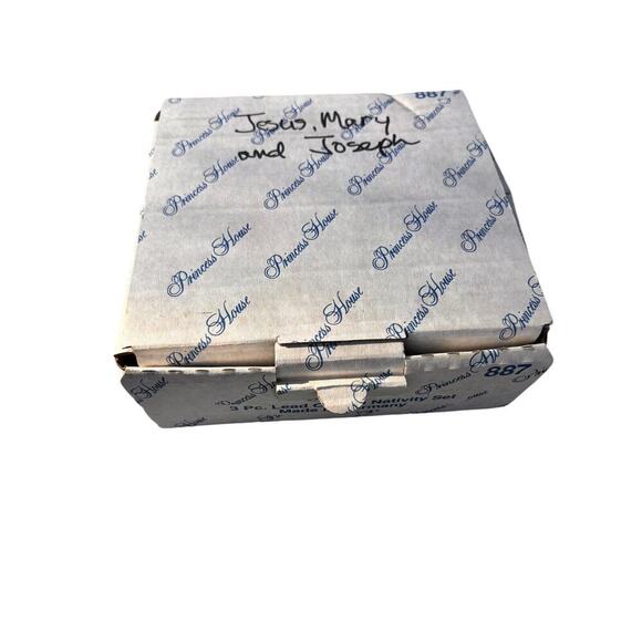 New Princess House Nativity 24% Lead Crystal Germany #887 Mary Joseph Jesus - Picture 4 of 4